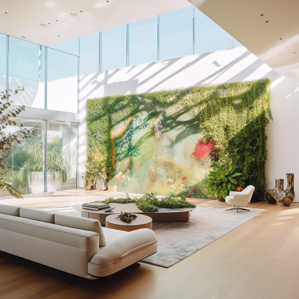 A wall like this uses a variety of plant types and materials, all combined into the final product.